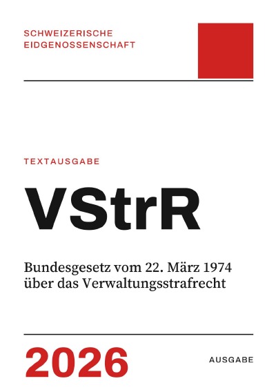 'Cover von VStrR – Bundesgesetz vom 22. März 1974 über das Verwaltungsstrafrecht'-Cover