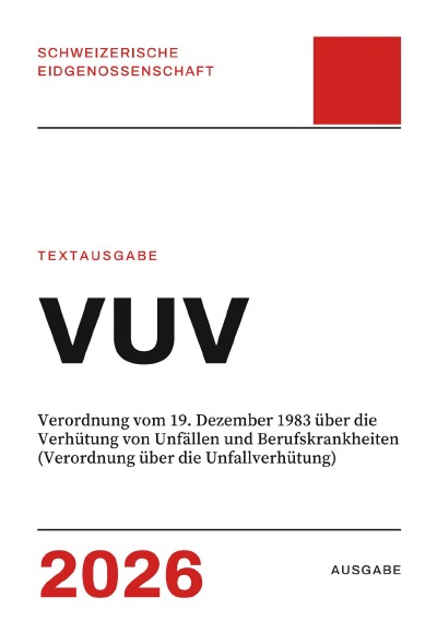 'Cover von VUV – Verordnung über die Unfallverhütung'-Cover