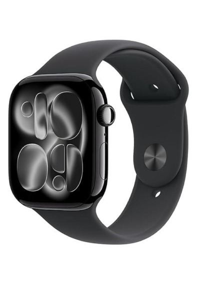 'Cover von Apple Watch Series 11 [GPS+Cellular, 46mm] – Jet Black Aluminium Case with Black Sport Band, M/L (Renewed Premium)'-Cover