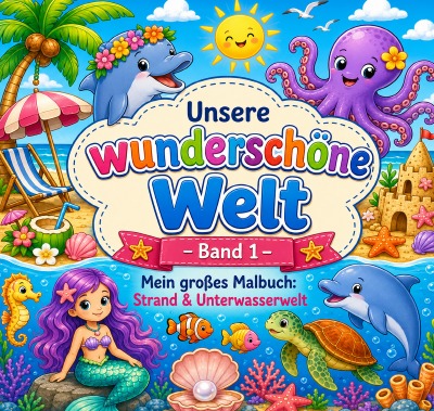 'Cover von Unsere Wunderschöne Welt – Mein großes Malbuch'-Cover