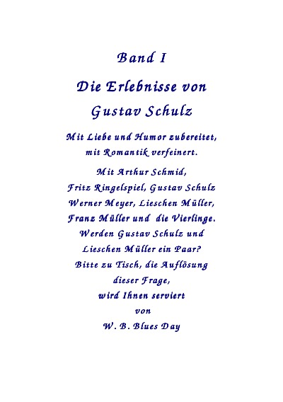 'Die Erlebnisse von Gustav Schulz'-Cover