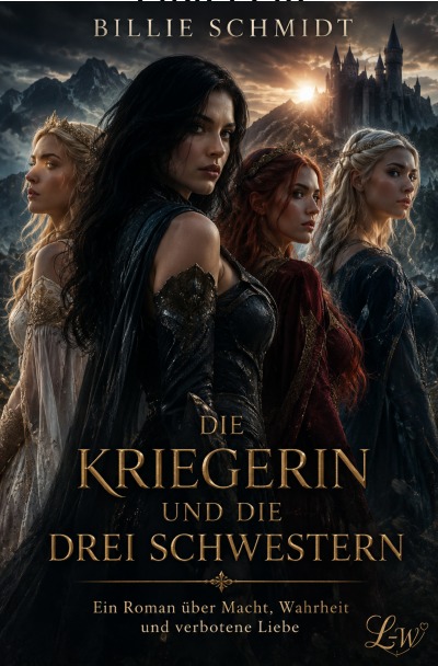 'Cover von DIE KRIEGERIN UND DIE DREI SCHWESTERN – Ein Roman über Macht, Wahrheit und verbotene Liebe'-Cover