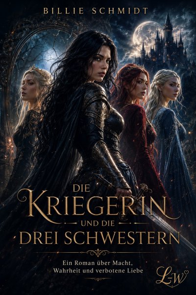 'Cover von DIE KRIEGERIN UND DIE DREI SCHWESTERN – Ein Roman über Macht, Wahrheit und verbotene Liebe Ein Roman'-Cover