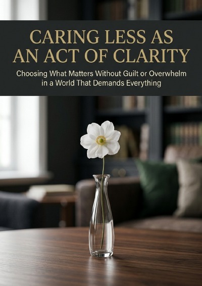 'Cover von Caring Less as an Act of Clarity'-Cover