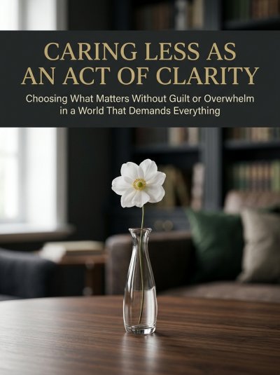 'Cover von Caring Less as an Act of Clarity'-Cover