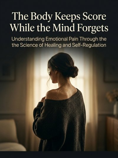 'Cover von The Body Keeps Score While the Mind Forgets'-Cover