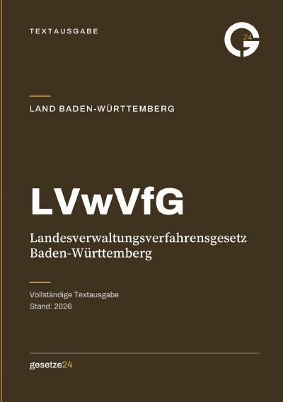 'Cover von LVwVfG – Landesverwaltungsverfahrensgesetz Baden-Württemberg'-Cover