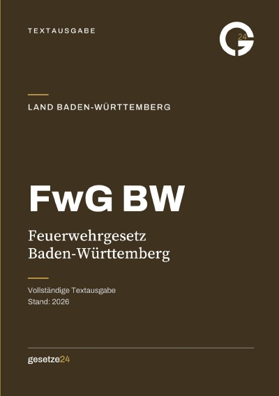 'Cover von FwG BW – Feuerwehrgesetz Baden-Württemberg'-Cover