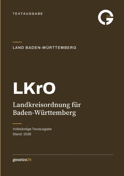 'Cover von LKrO – Landkreisordnung für Baden-Württemberg'-Cover