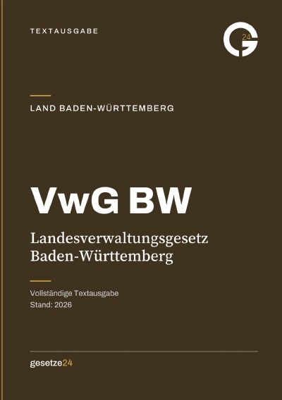 'Cover von VwG BW – Landesverwaltungsgesetz Baden-Württemberg'-Cover