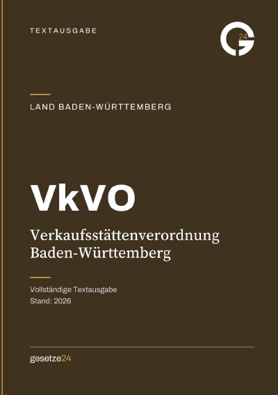 'Cover von VkVO – Verkaufsstättenverordnung Baden-Württemberg'-Cover