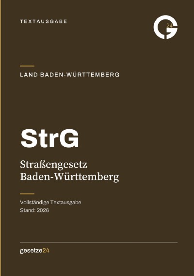 'Cover von StrG – Straßengesetz Baden-Württemberg'-Cover