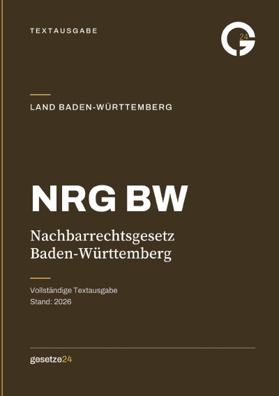 'Cover von NRG BW – Nachbarrechtsgesetz Baden-Württemberg'-Cover