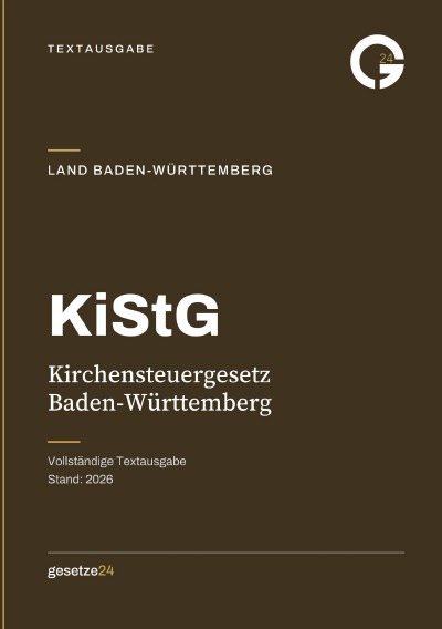 'Cover von KiStG – Kirchensteuergesetz Baden-Württemberg'-Cover