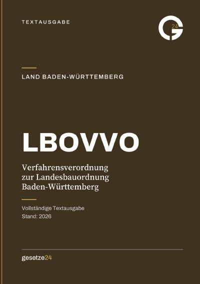 'Cover von LBOVVO – Verfahrensverordnung zur Landesbauordnung Baden-Württemberg'-Cover