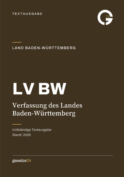 'Cover von LV BW – Verfassung des Landes Baden-Württemberg'-Cover