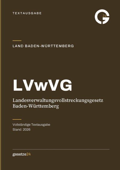 'Cover von LVwVG – Landesverwaltungsvollstreckungsgesetz Baden-Württemberg'-Cover