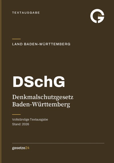 'Cover von DSchG – Denkmalschutzgesetz Baden-Württemberg'-Cover