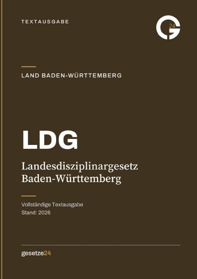 'Cover von LDG – Landesdisziplinargesetz Baden-Württemberg'-Cover