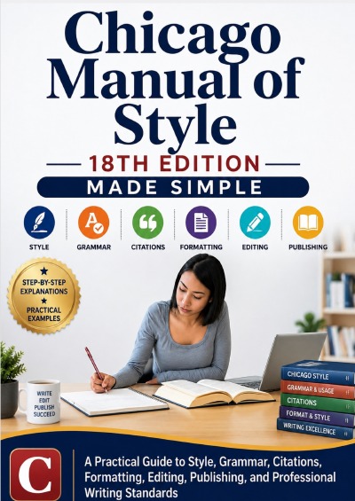 'Cover von Chicago Manual of Style 18th Edition Made Simple: A Practical Guide to Style, Grammar, Citations, Formatting, Editing, Publishing, and Professional Writing Standards'-Cover
