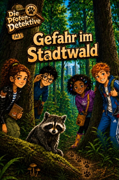 'Cover von Die Pfoten-Detektive – Gefahr im Stadtwald'-Cover