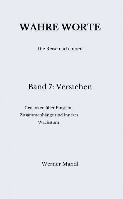 'Cover von Wahre Worte – Band 7: Verstehen'-Cover