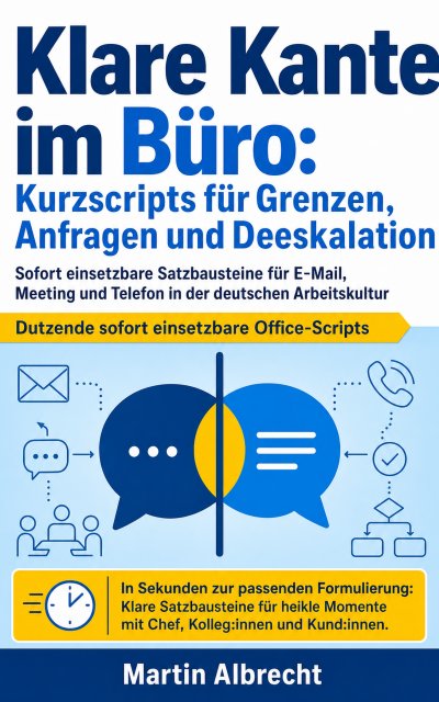 'Cover von Klare Kante im Büro: Kurzscripts für Grenzen, Anfragen und Deeskalation'-Cover