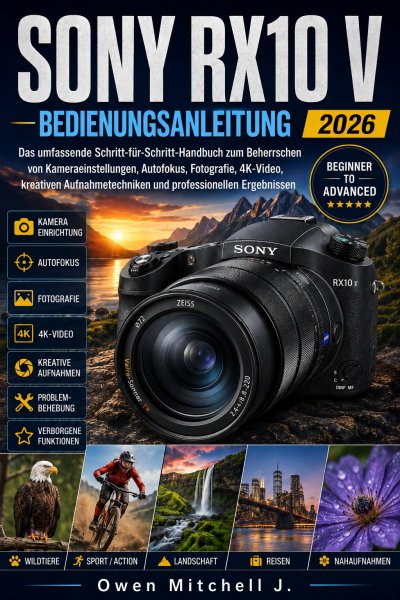 'Cover von SONY RX10 V BEDIENUNGSANLEITUNG 2026'-Cover