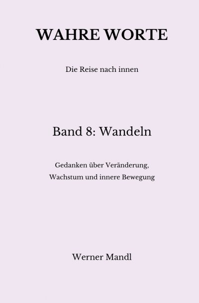 'Cover von Wahre Worte – Band 8: Wandeln'-Cover