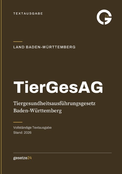 'Cover von TierGesAG – Tiergesundheitsausführungsgesetz Baden-Württemberg'-Cover