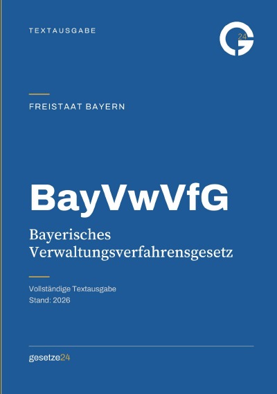 'Cover von BayVwVfG – Bayerisches Verwaltungsverfahrensgesetz'-Cover