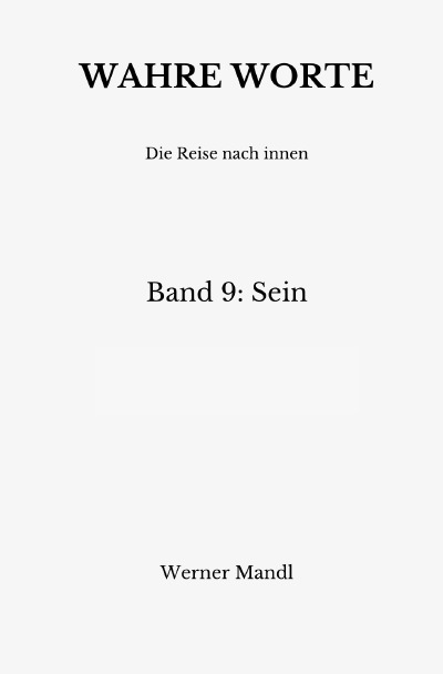'Cover von Wahre Worte – Band 9: Sein'-Cover
