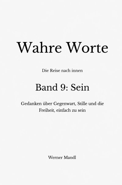 'Cover von Wahre Worte – Band 9: Sein'-Cover