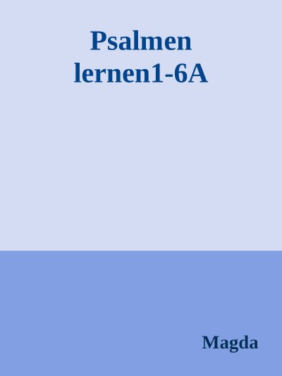'Cover von Mit Psalmen lernen 1-6'-Cover