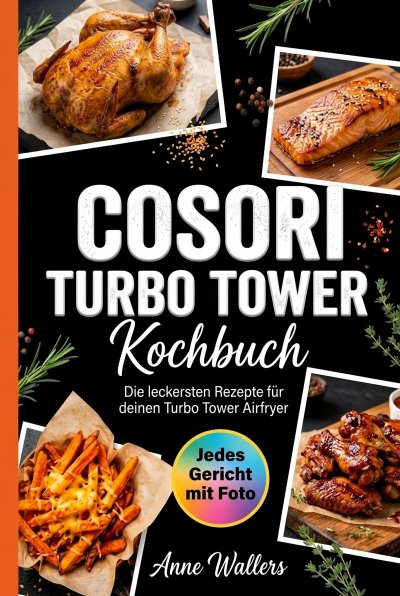 'Cover von Cosori Turbo Tower Kochbuch- Jedes Rezept mit Foto.'-Cover