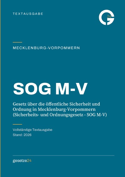 'Cover von SOG M-V – Sicherheits- und Ordnungsgesetz Mecklenburg-Vorpommern'-Cover