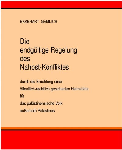 'Die endgültige Regelung des Nahost-Konfliktes'-Cover