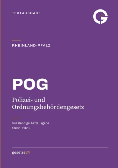 'Cover von POG – Polizei- und Ordnungsbehördengesetz Rheinland-Pfalz'-Cover