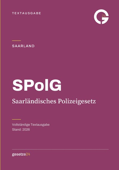 'Cover von SPolG – Saarländisches Polizeigesetz'-Cover