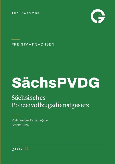 'Cover von SächsPVDG – Sächsisches Polizeivollzugsdienstgesetz'-Cover