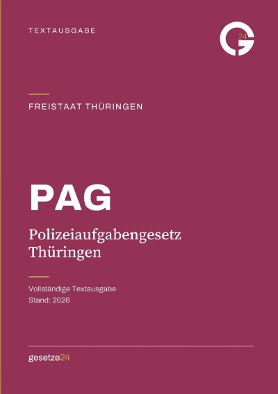 'Cover von PAG – Polizeiaufgabengesetz Thüringen'-Cover