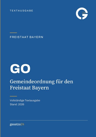 'Cover von GO – Gemeindeordnung für den Freistaat Bayern'-Cover