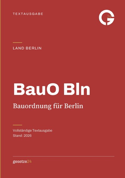 'Cover von BauO Bln – Bauordnung für Berlin'-Cover