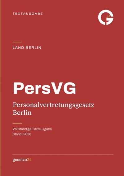 'Cover von PersVG – Personalvertretungsgesetz Berlin'-Cover