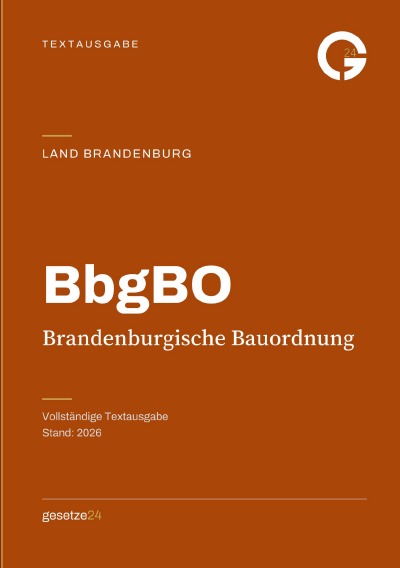 'Cover von BbgBO – Brandenburgische Bauordnung'-Cover
