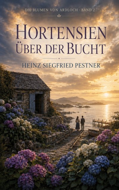 'Cover von Hortensien über der Bucht'-Cover