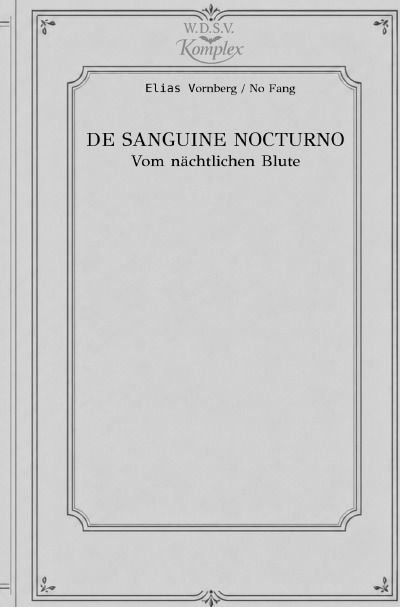 'Cover von Vom nächtlichen Blute (DE SANGUINE NOCTURNO )'-Cover