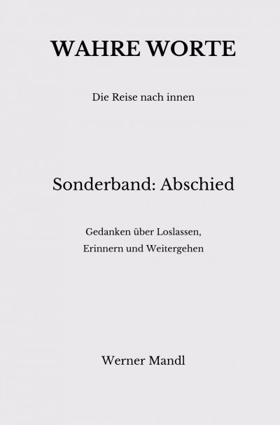 'Cover von Wahre Worte – Sonderband: Abschied'-Cover