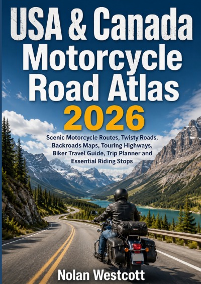 'Cover von USA & Canada Motorcycle Road Atlas 2026'-Cover