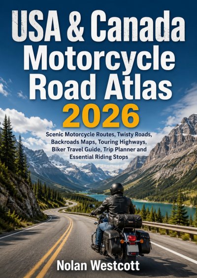 'Cover von USA & Canada Motorcycle Road Atlas 2026'-Cover